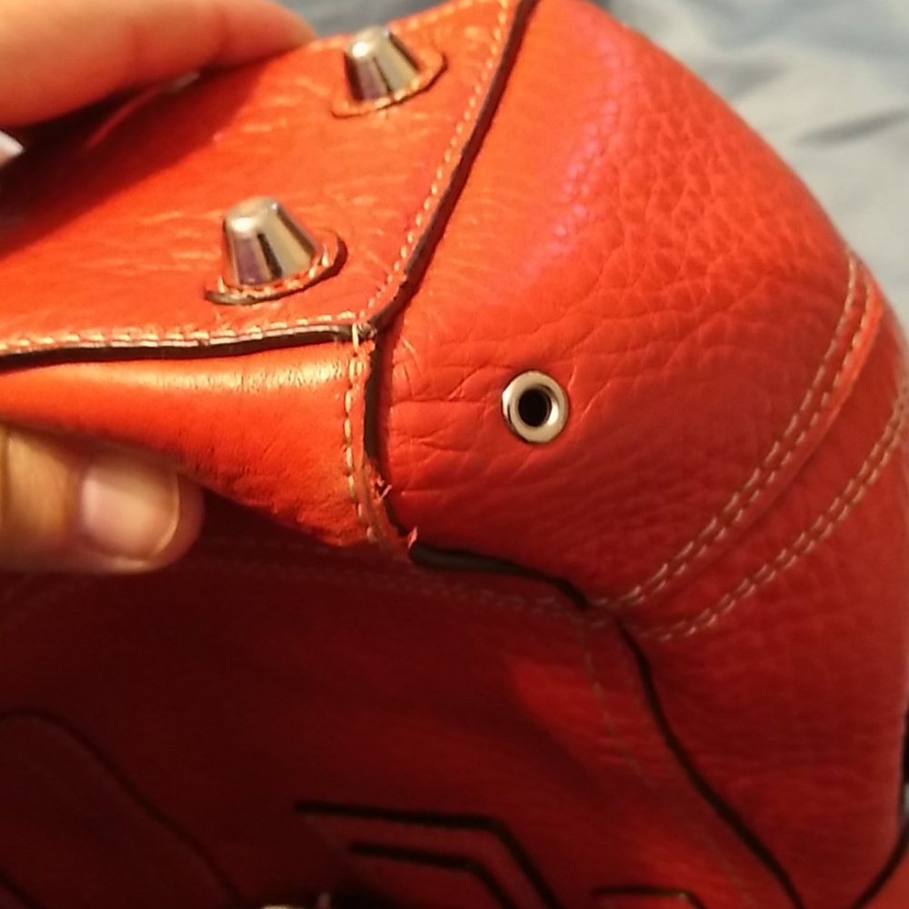 Coach Hamilton Coral leather handbag - Picture 5 of 8